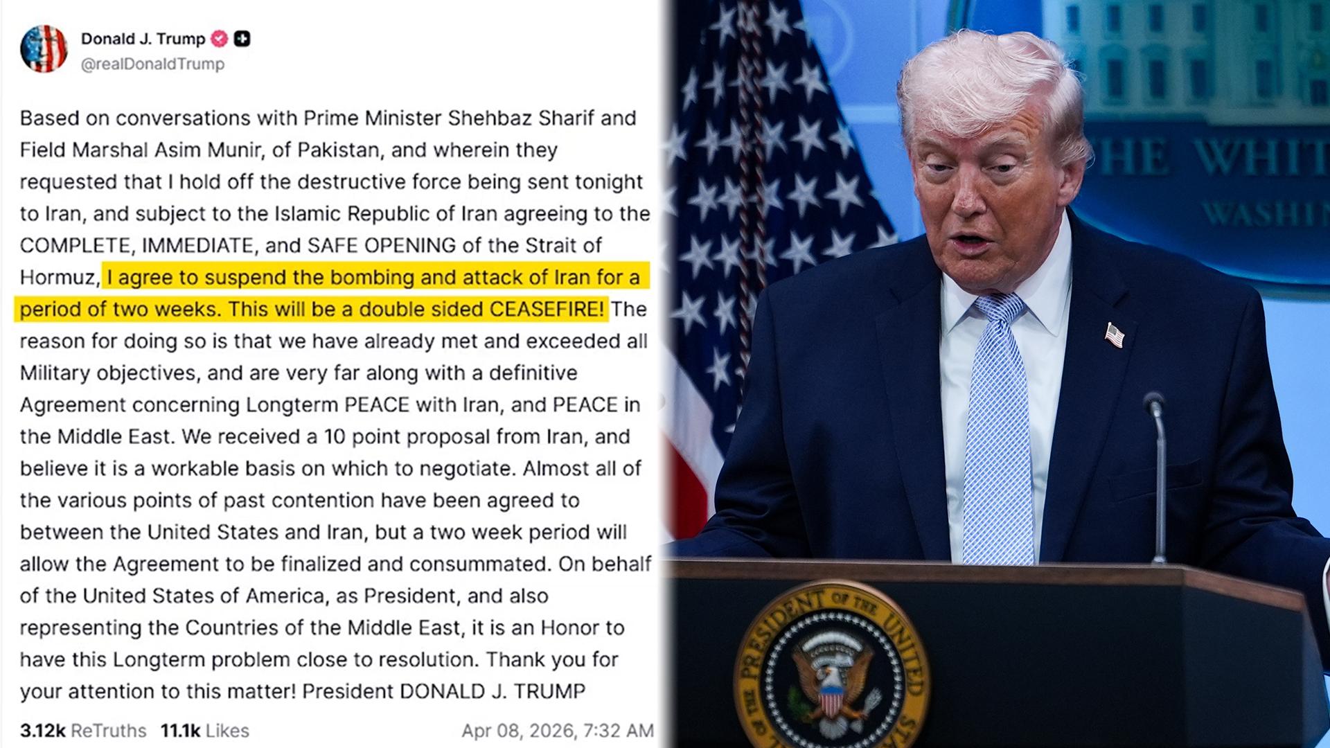 미·이란, '2주 휴전' 전격 수용…호르무즈 개방 합의